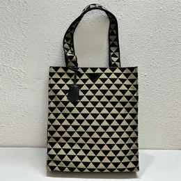 Borsa tote in tessuto ricamato Borse shopping scozzesi Borse a tracolla Moda Lettera Tasca interna con cerniera Borse a tracolla Pelle di tela