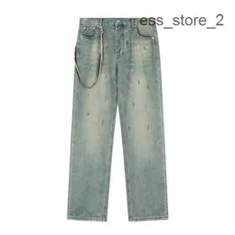 Acid Washed Retro Men's Jeans Maison Mm6 Loose Fit Tousers Vintage Straight Pants Man Trouser High Street margiela Oversized Plus Size 1 Z162