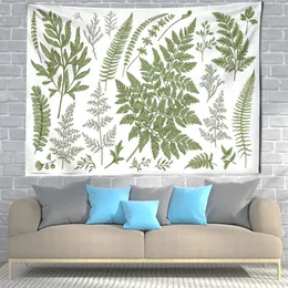 Vintage Green Plant Tapestry Background Wall Decoration Tapestry Picnic Mat Beach Towel Bedroom Room Aesthetics Home Decor