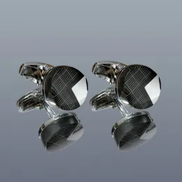 Cufflinks for Men TOMYE XK22S038 Fashion Pattern Round Silver Color Formal Business Dress Shirt Cuff Links Wedding Gifts
