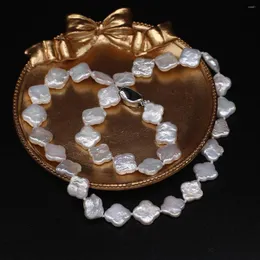 チェーンクリエイティブフレンチスタイルのレトロパーティーシンプルエレガントな女性の宝石天然淡水不規則な真珠ネックレスの長さ43-45cm