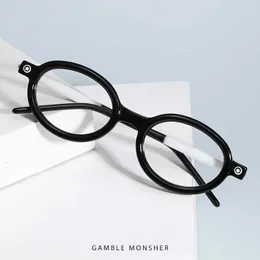 デザイナークボラウムクールサングラススーパー高品質の豪華なイタリアンハンドメイドシートメタルシリングショット楕円形の眼鏡通り写真近視枠付きフレーム