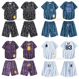 Mens Designer Summer Suit Designer T Shirt Camouflage Mönster Pants Män Kvinnor Summer Print Shorts High Quality Shirt Casual Tees Asian Size S-3XL