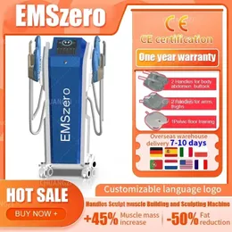 2024 Nya Neo DLS Emszero 6000W 14 Tesla Muscle Body Sculpting Apparatus med 4 RF -handtag Valfri bäckenstimulering