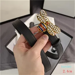 Little Bee Belts Womens Pearl Belt Casual Smooth Buckle Fashion Models Width 2 4cm 3 0cm 3 8cm High Quality with Box286r