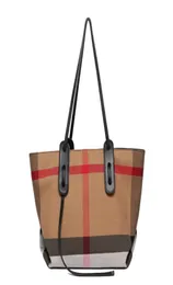 Роскошная сумка с большой пропускной способностью новая бренда мода Классическая клетчатая холст женщин 0,039 с большой сумкой для ведра Портативный борз a spalla на Rag3486039