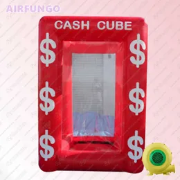 Hot sales inflatable catch money machine promotion advertising inflatable cube cash machine booth
