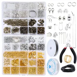 Polonya Karışık Takı Yapma Bulguları Set Metal Alaşım Aksesuarları Kit Mücevher Bulguları Mücevher Boncukları için El Yapımı DIY yapmak