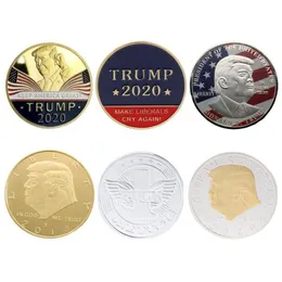 Arts And Crafts 9 Styles Trump Commemorative Coins Collection Ornaments Us American Election Zinc Alloy Gold Drop Delivery Home Garde Dhbif