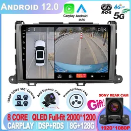 ل Toyota Sienna 2009-2014 Android Car GPS Player Radio 2 DIN 8 Core Touch IPS Button-2