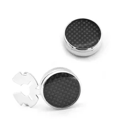 iGame Black Cufflinks Elegant Carbon Fibre Buttons Cover for Mens' Shirt High Quality Cuff Links Free Shipping