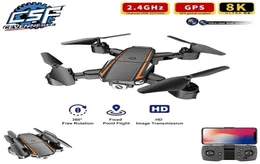 GD63 GPS MINI DRONE 8K Beroep HD Camera FPV 360 ° Obstacle Vermijding Smart Volg borstelloze motor opvouwbare quadcopter speelgoed 220628183700