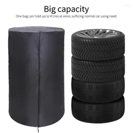 Car Organizer 1Pcs Universal Tire Cover 4 Tires Capacity Waterproof Dustproof 210d Cloth Spare Wheel Bag Tyre Storage