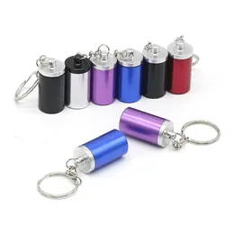 Keychains Lanyards Tobacco Box Keychain Pendant Portable Mtifunction Storage Tank Keyring Key Chain Drop Delivery Fashion Accessori Dhp5N