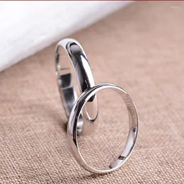 Cluster Rings Buyee Couples Ring Sets 925 Sterling Silver Polishing Smooth Simple Light Big Circle For Woman Man Jewelry