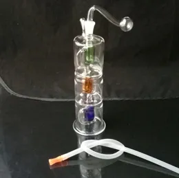 Tubulações de fumaça cachimbo de vidro bong bong bong bongs bongs de três camadas de fumaça de fumaça de água filtrada de três camadas