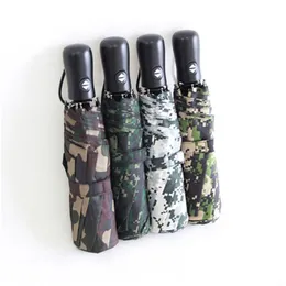 Umbrellas 3 Colors Camouflage Folding Umbrella Portable Mtifunction Matic High Quality Outdoor Parasol Uv Protection Creative Gift D Dhucz