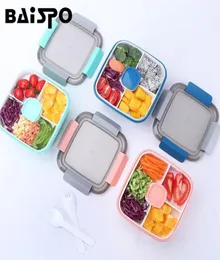Baispo Heated Lunch Box For Kids Bento Box Japanese Style With Tableware Compartment Design kitchen Food Container Microwaveable 25403681