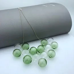 Halsketten Original handgemachte geblasene grüne Blasen Halsband Halskette für Frauen 2020 einzigartige schicke Blasen kurze Halskette Femme Bjioux