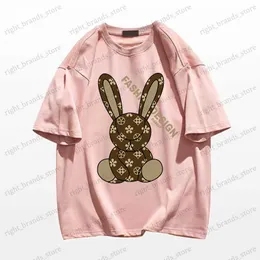 T-shirt da uomo Lovely Bunny Cotton Tshirt Uomo Fashion Tees T-shirt di marca di lusso Tinta unita Stampa T-shirt oversize Manica corta Abbigliamento uomo T230523