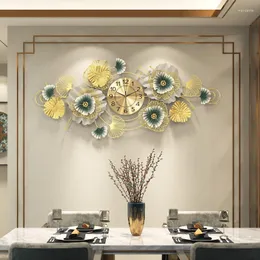 Настенные часы Дизайн безмолвные часы эстетическая кухня современная минимализма металл Большая гостиная Duvar Saati Decor WWH10XP