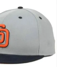2023 Herren San Diego Baseball Fitted Caps NY LA SOX SD Brief Gorras für Männer Frauen Mode Hip Hop Knochen Hut Sommer Sonne Casquette Snapback A8