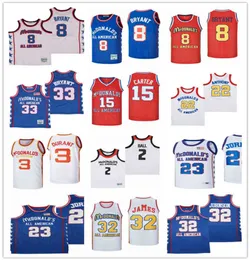 Men Movie ALL AMERICAN MCDONALDS Basketball Jersey Vince Carter JOHNSON 32 LEBRON JAMES 23 LONZO BALL Carmelo Anthony Kevin 3 Durant 8 33 Mamba Stitched Size