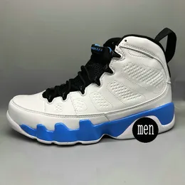 Novo retro esportes 2023 9 universidade azul branco preto sapatos masculinos 9s ix unc tênis de basquete masculino