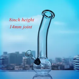 8inch glasbägare bongs hårda vattenpipa vattenledningar nedstam perc rökande rörbubblare olje rigg med 14 mm fog