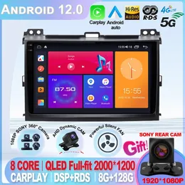 Para Toyota Land Cruiser PRADO 120 LC120 DSP 4G GPS Radio de rádio Multimídia Player Autoradio Android Navigation GX470 DVD 2DIN-2