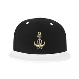 Bollmössor Anpassade nautiska ankare Baseball Cap Flat Sports Snapback Kvinnor Justerbara Sailor Adventure Hip Hop Hatts