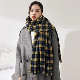 Halsdukar 2023 halsduk foulard kvinnor cachecol feminino inverno bufandas varm mode vinter wrap grön rutig echarpe