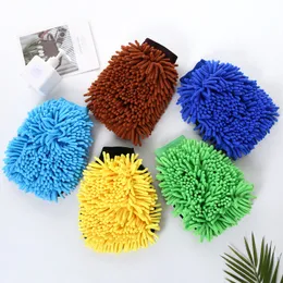 Car Washing Gloves Microfiber Chenille Gloves Thick Car Cleaning Mitt Wax Detailing Brush Auto Care Double-faced Glove