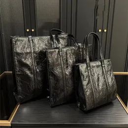 Duża pojemność torba mody damskie torby na ramiona ręcznie robione plisowane skórzane torebki z podróżami