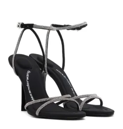 Mükemmel kadınlar Dahlia topuklu sandalet ayakkabıları kapalı atpseto topuklu kristal cam pembe siyah beyaz parti düğün bayanlar pompalar eu35-41