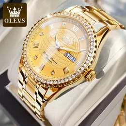 Брендовые часы Oulishi, полностью автоматические механические часы с поверхностью почвы, роскошные золотые деловые мужские часы, водонепроницаемые мужские часы