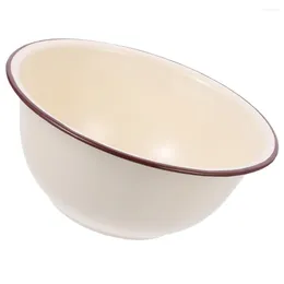 Servis uppsättningar Emalj Salad Basin Emamelware Bowl Plate Pastasoppdessert