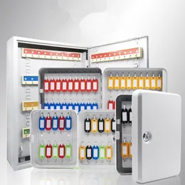 Aluminiumlegering 105 Keys Skåp Väggmonterad säkerhetshantering Keybox Lagring Säkerheter innehåller nyckelkort för företagets hemmakontor