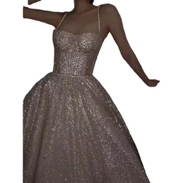 Glitter Dress Sukiena ślubna Pasek cekinowe koronkowe aplikacje ślubne suknie ślubne z koralikami cekinowa Arabia Saudyjska szat de Mariee Court Train Backless Garden Wedding Suknie ślubne 2023