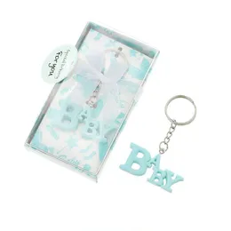 Keychains Lanyards Creative Baby Keychain Pendant Födelsedag Souvenir Letter Gäst Key Chain Keyring Drop Delivery Fashion Acces DHWF6