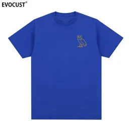 Mens T Shirts Womens Tshirts Owl Printed Short Sleeve Hip Hop Cotton T-Shirt Multicolors