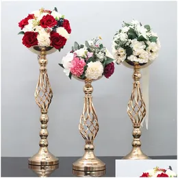 Candle Holders S/M/L Retro Metal Crafts Candlestick Wedding Arrangement Home Decoration Ornament Drop Delivery Garden Dhlgu