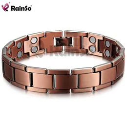 Bangle Rainso Vintage Elegant Copper Magnetic Bracelet For Women Adjustable Bio Energy Power Charm Bracelet Mother Day Gift Jewelry