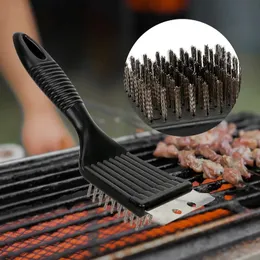 BBQ Tools Accessories Brush Barbecue Grill Stainless Steel Wire Bristles Scraper Grate Cleaner Kitchen 230522