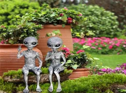 Outer Space Alien Statue Baby Frame Statues Home Interior And Outdoor Decorations Jardineria Decoracions Garden Accessories8136344