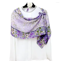 Sciarpe Sciarpa di seta naturale Sciarpe moda donna Foulard Bandana Scialle Sjaals Avvolgere di alta qualità Pashmina Stola Hijab