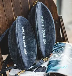 Designerskie torby na duffel w stylu dżinsy torby na ramię unisex litera Rugby Sling Torebki Kobiece akcesoria krzyżowe