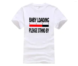 Herr t-skjortor bomullsmode 2023 trend t-shirt rolig moderskap baby lastning snälla stå vid tryck män söta toppar