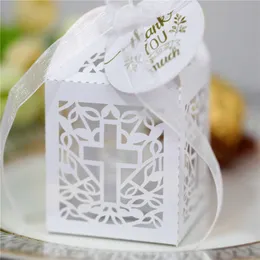 Gift Wrap 20Pcs Crossing Candy Dragee Boxes Angel Box for Baby Shower Baptism Birthday First Communion Christening Wedding Decor 230522