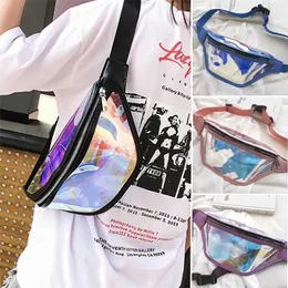 Waist Bags Sports Duty Clear Purse Fanny Packs Korean Women s Bag Pvc Transparent Shoulder Laser Straddle Waterproof Storage Chest Mobile Phone 230523